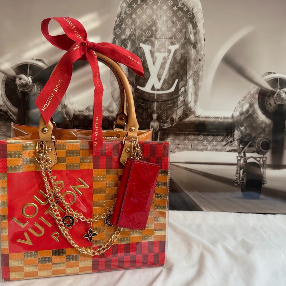 Upcycled Louis Vuitton Special Edition Gift Bag w/ Auth LV Vernis key holder
